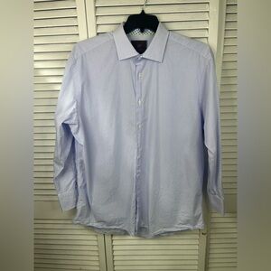 Tattersall London Light Blue Dress‎ Shirt size Xl